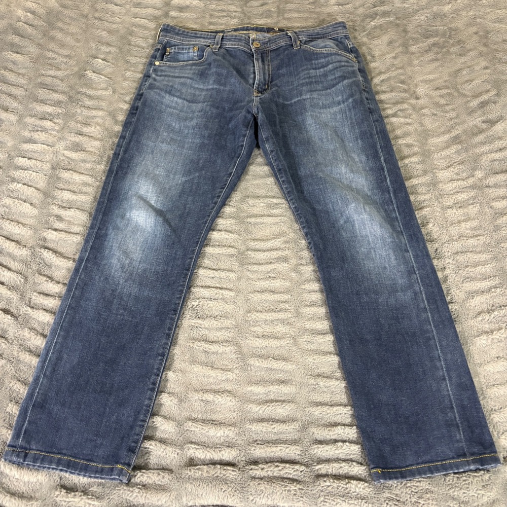 AG Adriano Goldschmied Everett Slim Straight Jeans 33x28 Blue 1794NSRWTS